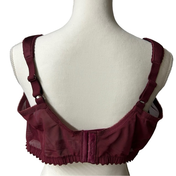 GLAMORISE magic lift support plus size full figure 46H maroon wireless bra NWOT - Picture 5 of 7
